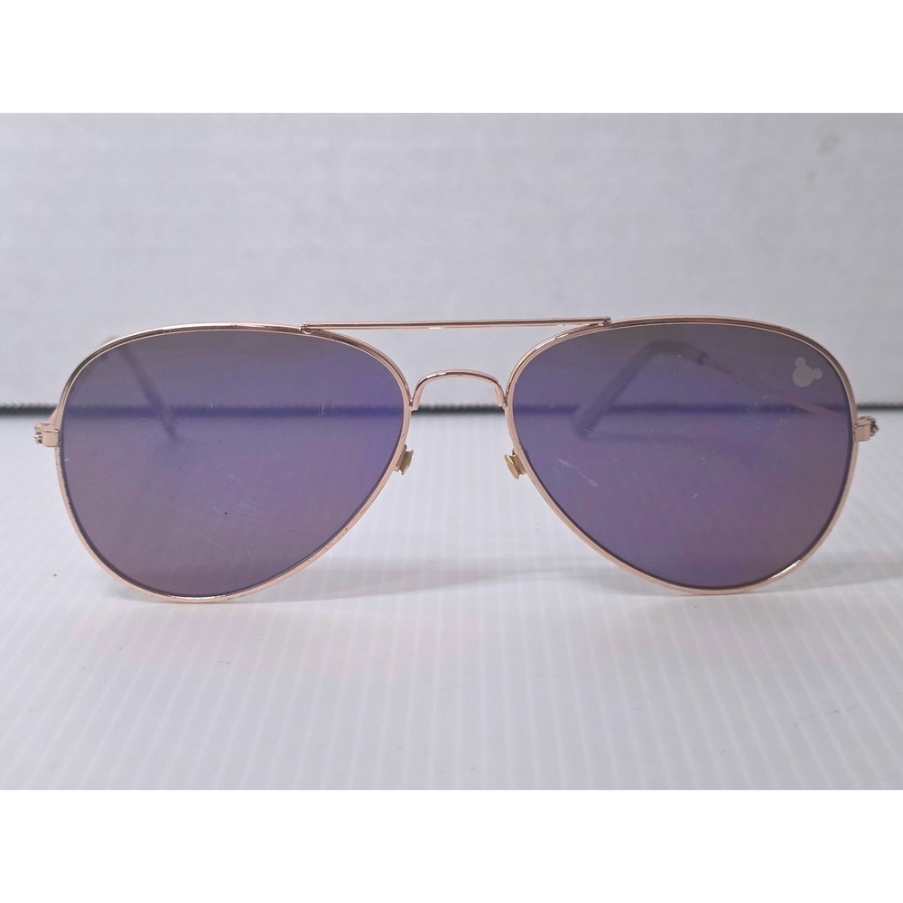 Disney Mickey Mouse Aviator Sunglasses Purple Tint Gold Tone Frame As Is‎